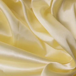 Soft Satin Fabric for Wedding Decorations, DIY Sewing, and Craft Accessories - 34 Vibrant Colors (Light Yellow)