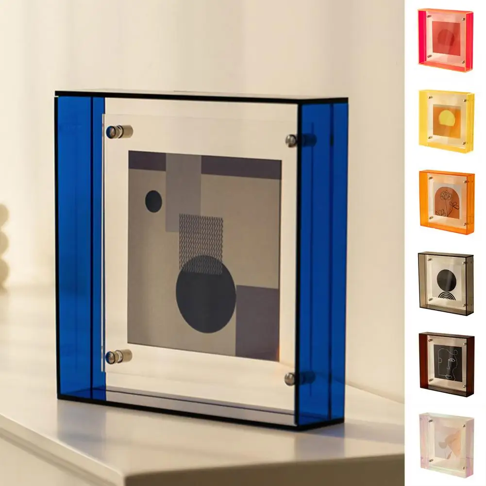 Pictures Frame Acrylic Photo Frame Ornaments Printing Framing for Diy Home Decor Translucent Colorful Desk/wall Mount Display photo frame,acrylic display holder