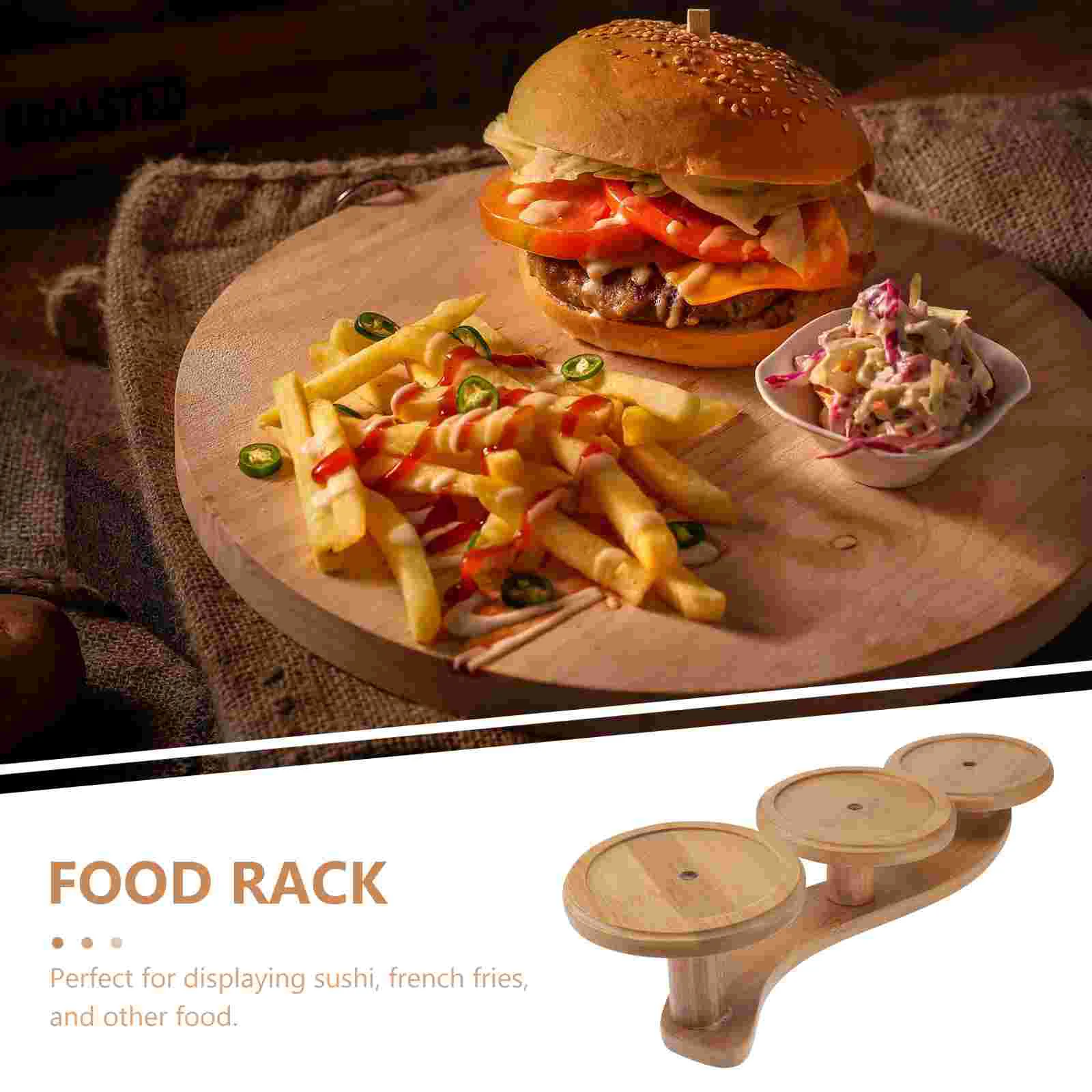 

Sushi Serving Plate Bamboo Sushi Board Three-layer Sushi French Fries Rack