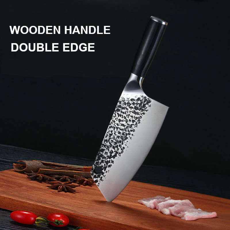 Кованый китайский шеф-нож кухонный нож мясницкий для кемпинга мяса овощей резак