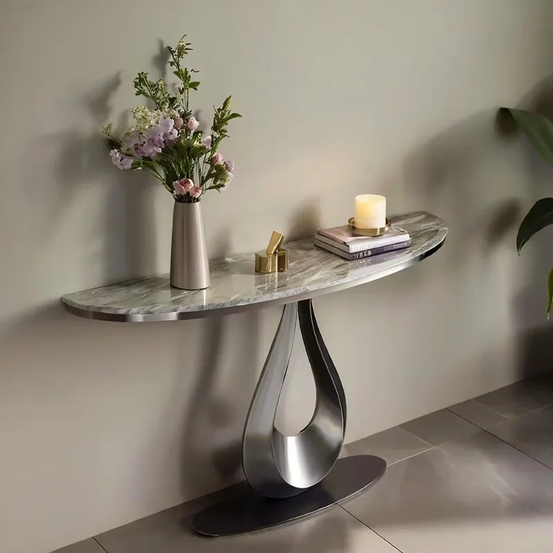 Tavoli Console in Stile Mid-Century in Metallo, Moderni e Semplici per Ingresso, Corridoio e Soggiorno - immagine 3