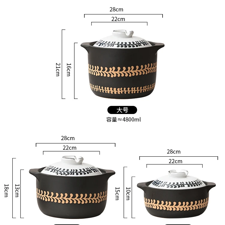 Japanese Pot Ceramic Pot Cooking Pan Big Saucepan Korean Cookware Clay Pot  for Cooking Casserole Kitchen Utensils Stone Pan - AliExpress
