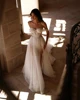 Simple Tulle Wedding Dresses For Women Sweetheart Bridal Gowns Off The Shoulder Robes Side Slit Vestidos De Novia Customized 1