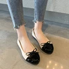 Cap-Toe Patent Leather Ballet Flats round toe non slip cute shoes  Comfort Bowknot Ballerina  ladies shoes on sale elegant shoes 1