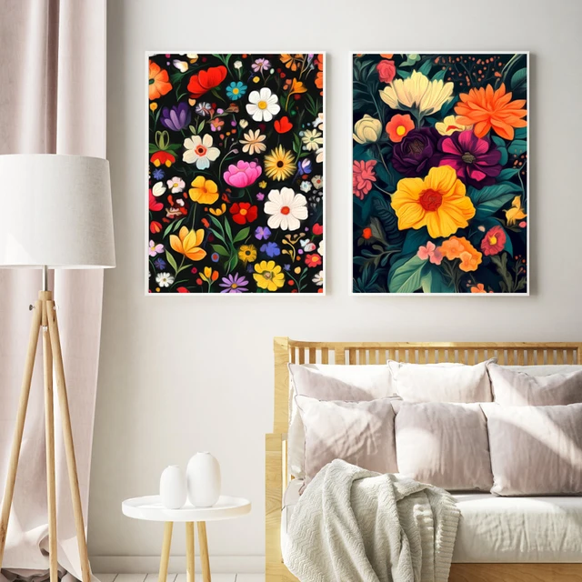 RUOPOTY-peinture par numéros adultes fleurs montagne forêt paysage pour débutant bricolage aquarelle peint à la main peinture à l'huile sur toile 2