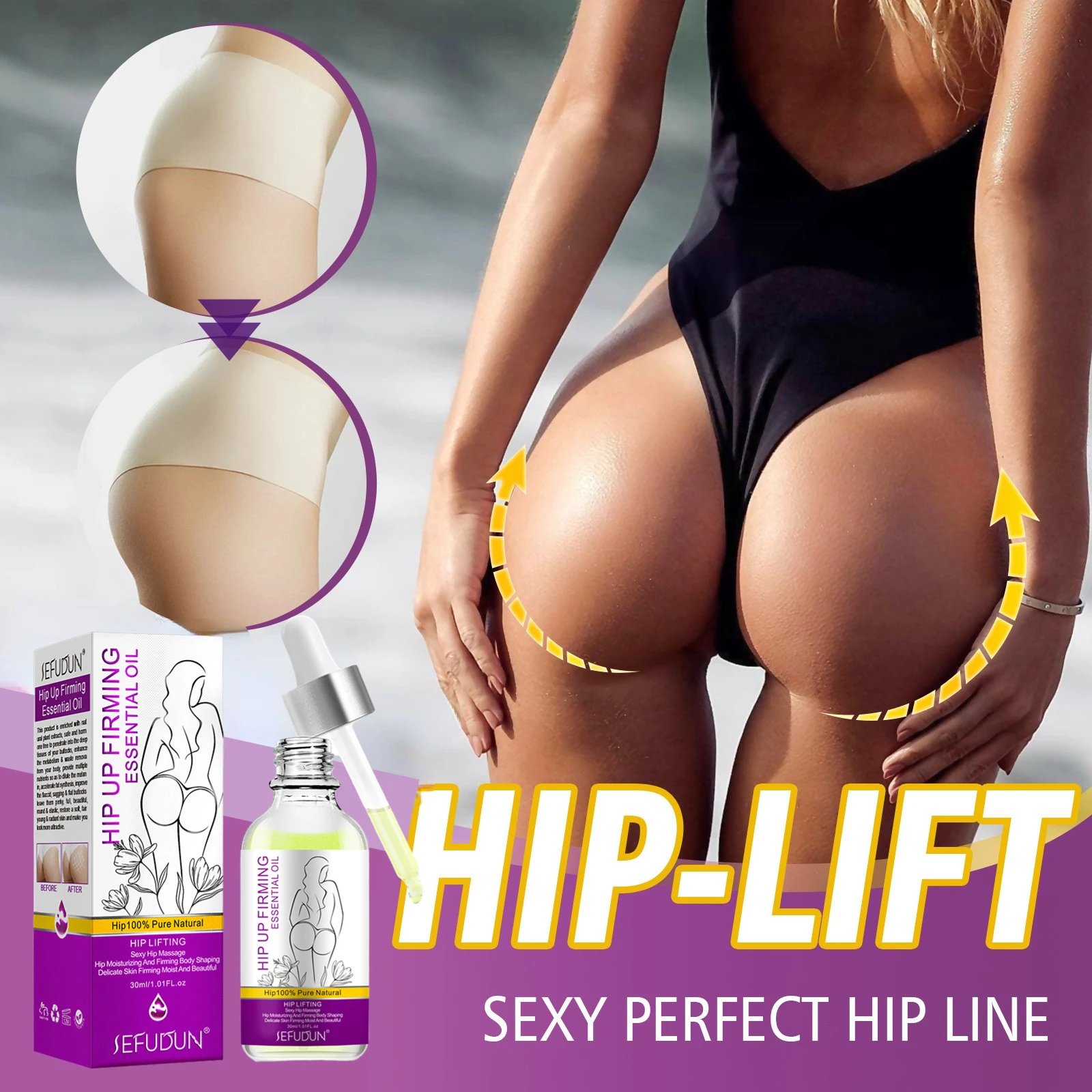 Buttock/Breast Sexy Hip Enlargement Essential Oil Cream Effective Slimming Firming Lift Up Butt Skin Care Beau_voghion.com