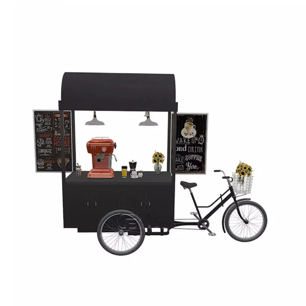 2023 Pedal Coffee Bike Bicycle Portable Outdoor Mobile Coffee Carts for