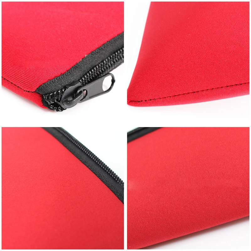 Solid Neoprene Pouch Cosmetic Makeup Bag for Women Pencil Cover Eyebrow Pencil Brushes Storage Organizer Lady Travel Wallet 6
