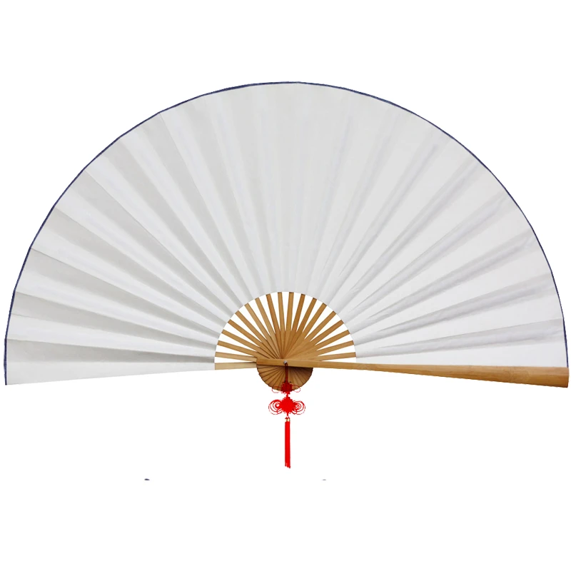 Wall Mount Cloth Decorative Fan Oversized Classical Blank Xuan Paper Decoration Fan Large Living Room Decorative Furnishings