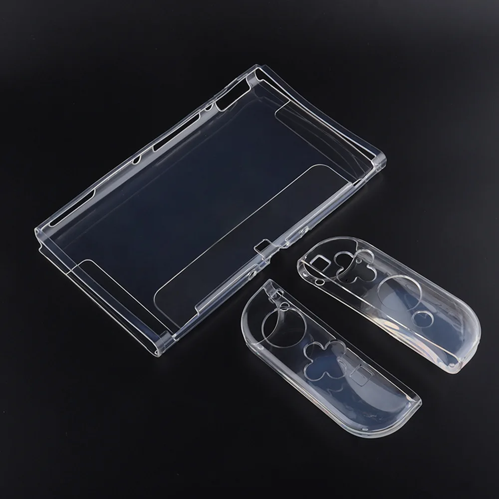 Transparent TPU Soft Case Joycon Protective Shell Cover for Nintendo Switch Oled Console NS Joy-con Crystal Back Full Protector