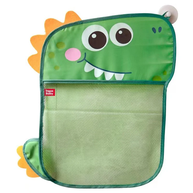 Children's Toy Storage Bag Cartoon Little Dinosaur Baby Bathing and Water Playing Toy Storage Net Bag Bathroom with Suction Cup