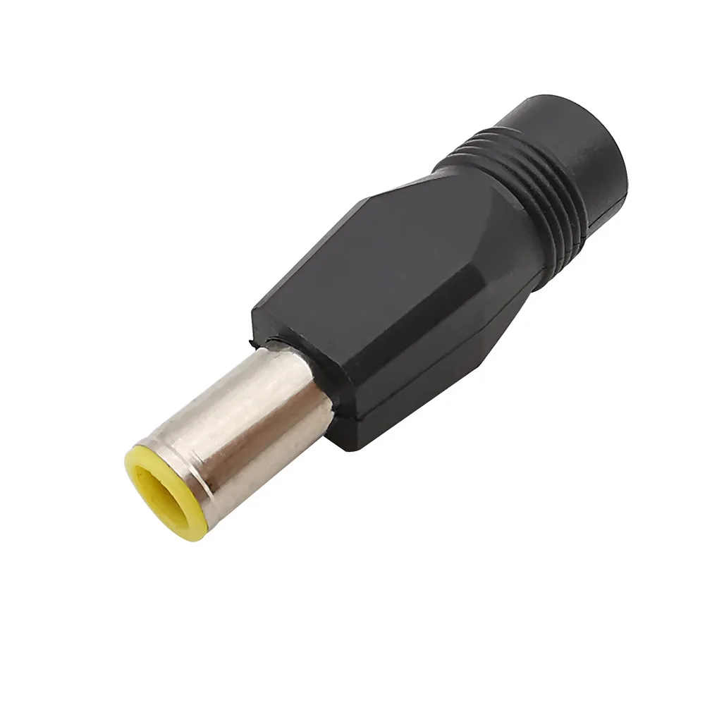 1 Stück 7,9 x 5,5 mm Stecker auf 5,5 x 2,1 mm Buchse DC Power Tip Connector Adapter gelber Kopf