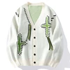 2024 Autumn/Winter New Men's Casual Knitted Cardigan V-neck Fashion Design Warm Japanese Versatile Sweater Cardigan 3