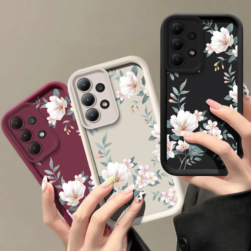 Pink Flowers Silicone Soft Phone Case