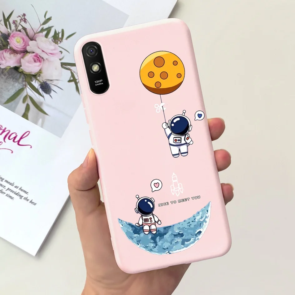 Lovely Astronaut & Butterfly Soft Silicone Phone Back Cover