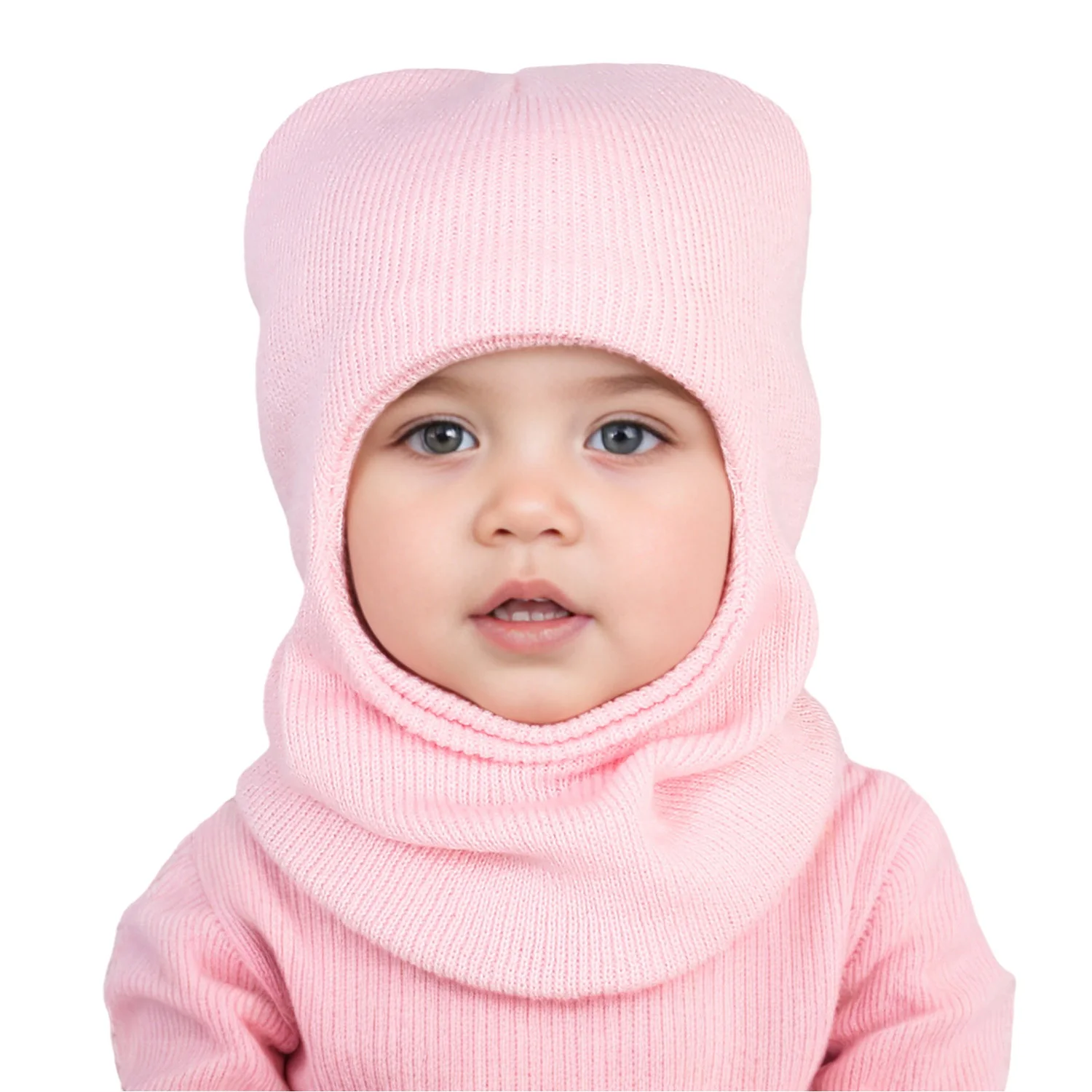 New style kids' hat Baby fall and winter new wool knit pullover hat Solid color warm hat for autumn and winter children's beanie 5