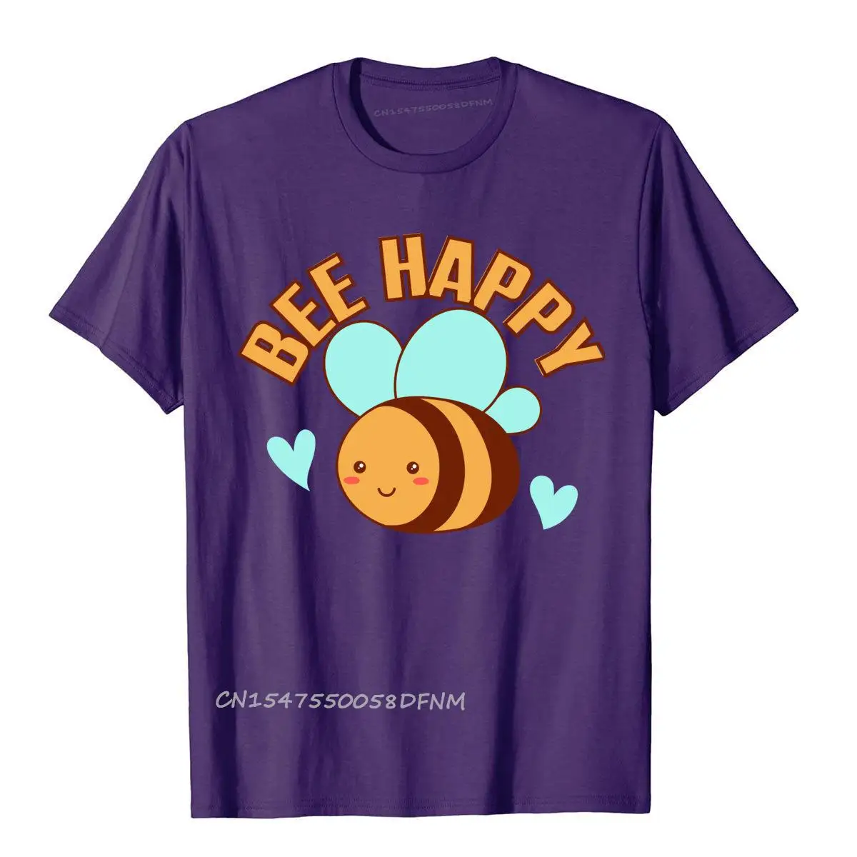 Coupons Youth T Shirts  Cotton bee happy Tops T Shirt Youthful  happypurple