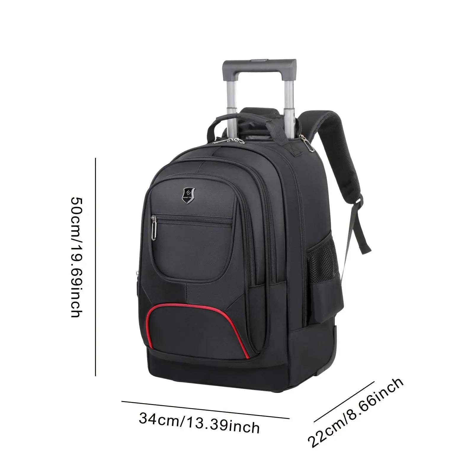 Rolling Backpack Laptop Backpack with Wheels for Women Men College Airplane