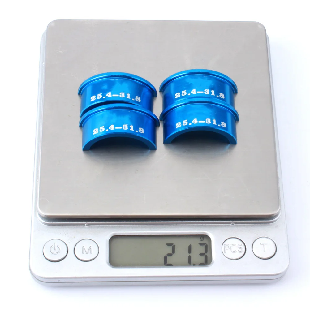 4pcs 핸들바 변환 심 25.4Mm  31.8Mm 경량 알루미늄 자전거 스템 어댑터 사이클링용 장착 플레이트