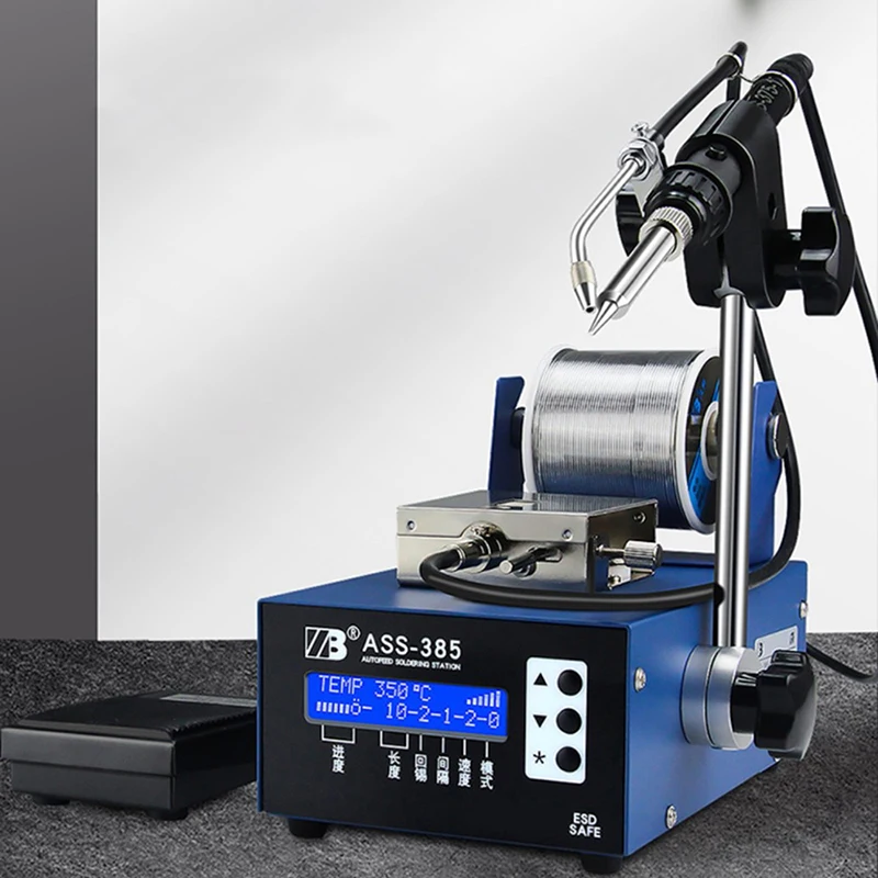 ASS-385A Soldering Iron Tin Feeding Digital Display Constant Temperature Solder Rework Station 75W Automatic Soldering Station