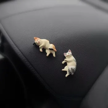 2023 귀여운 자동차 센터 콘솔 장식품, 사무실 자동차 인테리어 액세서리, 창의적인 고양이 자동차 용품, 카와이 자동차 액세서리