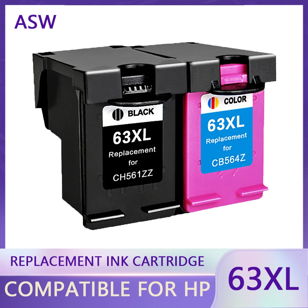 

Восстановленный чернильный картридж HP 63 63XL для 1112 1110 3630 3632 3634 2130 2132 3830 5255 5258 4520 4512 4513 4516