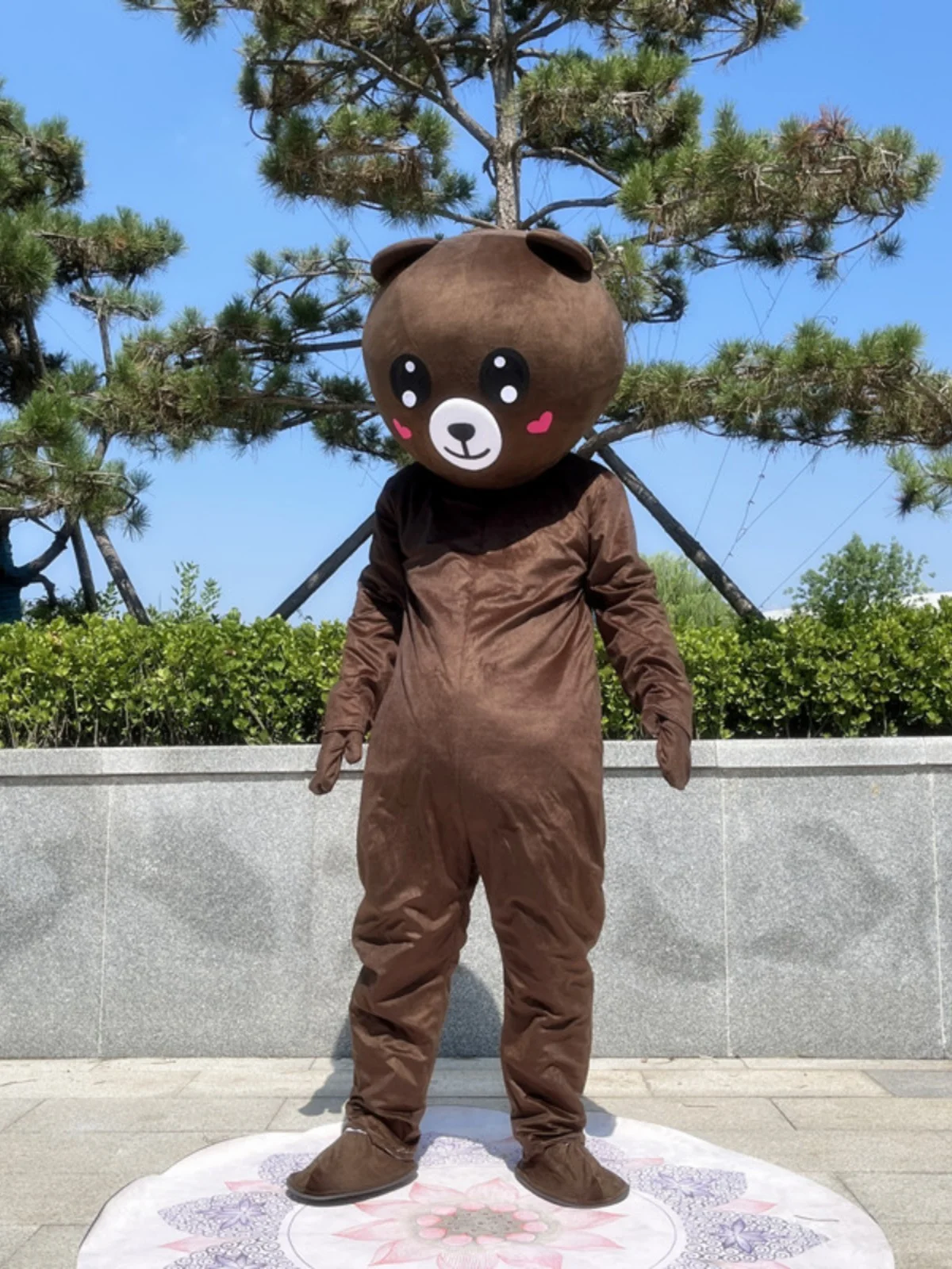 

Милый коричневый медведь, кукольный медведь, мультяшный костюм талисмана