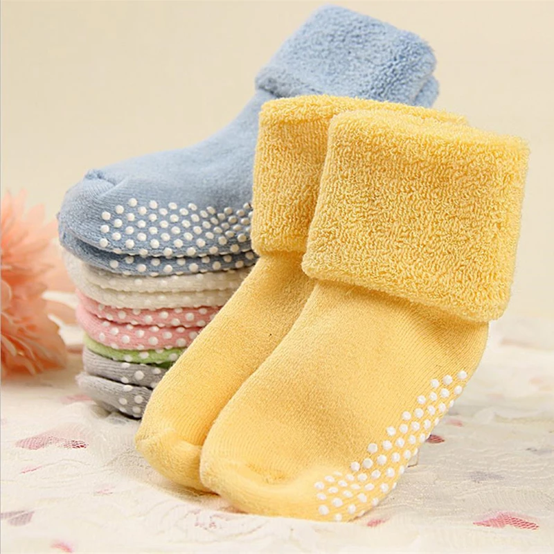 Chaussettes Épaisses et Chaudes en Coton pour Nouveau-Né Garçon et Fille de 0 à 3 Ans, Automne et Hiver