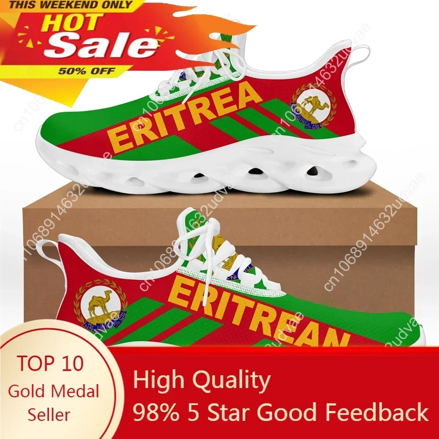 Eritrea Flag Stripe Style Men Casual Shoes Sport Sneakers Durable Outsole Trainer Zapatillas Deportivas Hombre Fashion Men Shoes