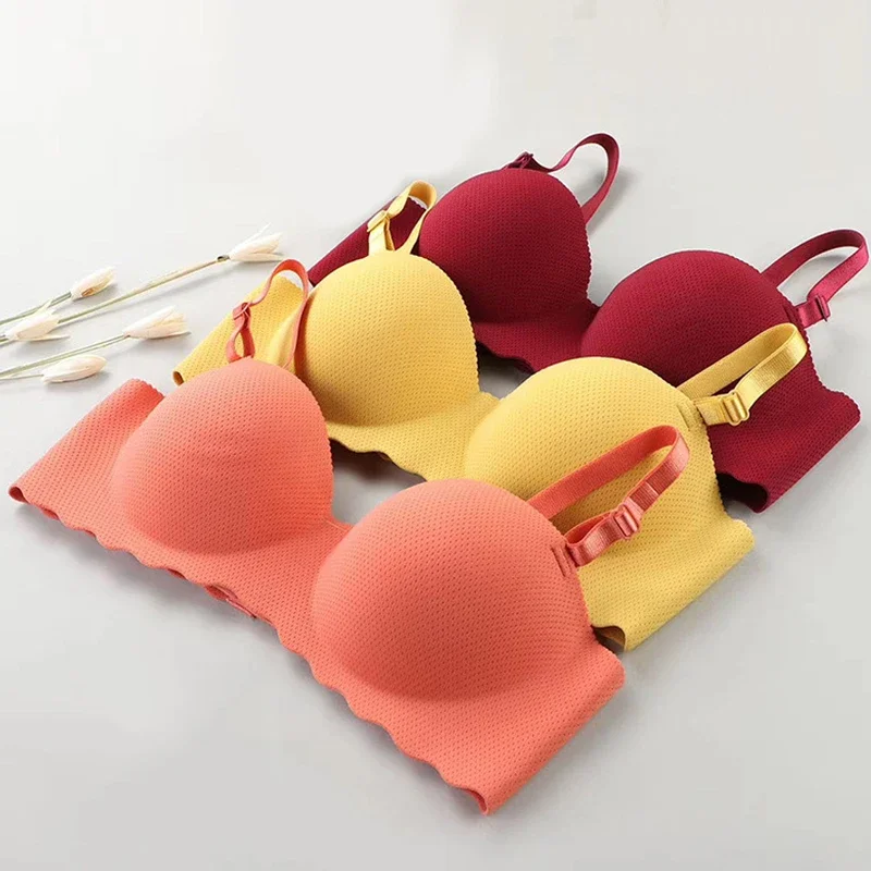 2025 Sexy Bras Women Solid Color Seamless Underwear Wireless Lingerie One-pieces Convertible Straps Brassiere Bra Women Lingerie