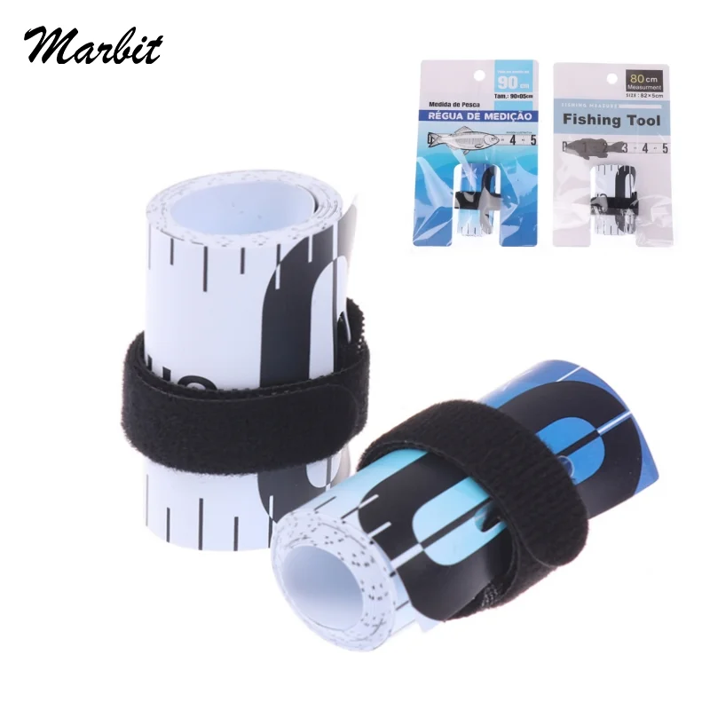 1Pcs 80/90cm Waterproof Fish Measuring Ruler Foldable Fishing Measuring Tape Sticker Fishing Accessories Tackle Tool