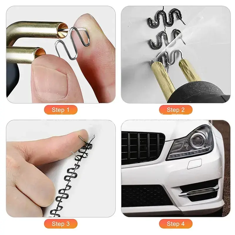 100-600Pcs Auto Plastic Repair Welding Nails Car Bumper Repair Welded Stud Precut Wave Nails Machine Welding Hot Stapler - Image 6