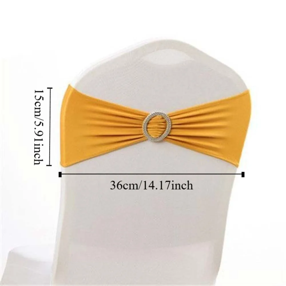 10Pcs Elegant Chair Bowknot Ribbon Decors Modern Wedding Decoration Buckle Vintage Back Cover High Elastic Chair Sash Bow Home