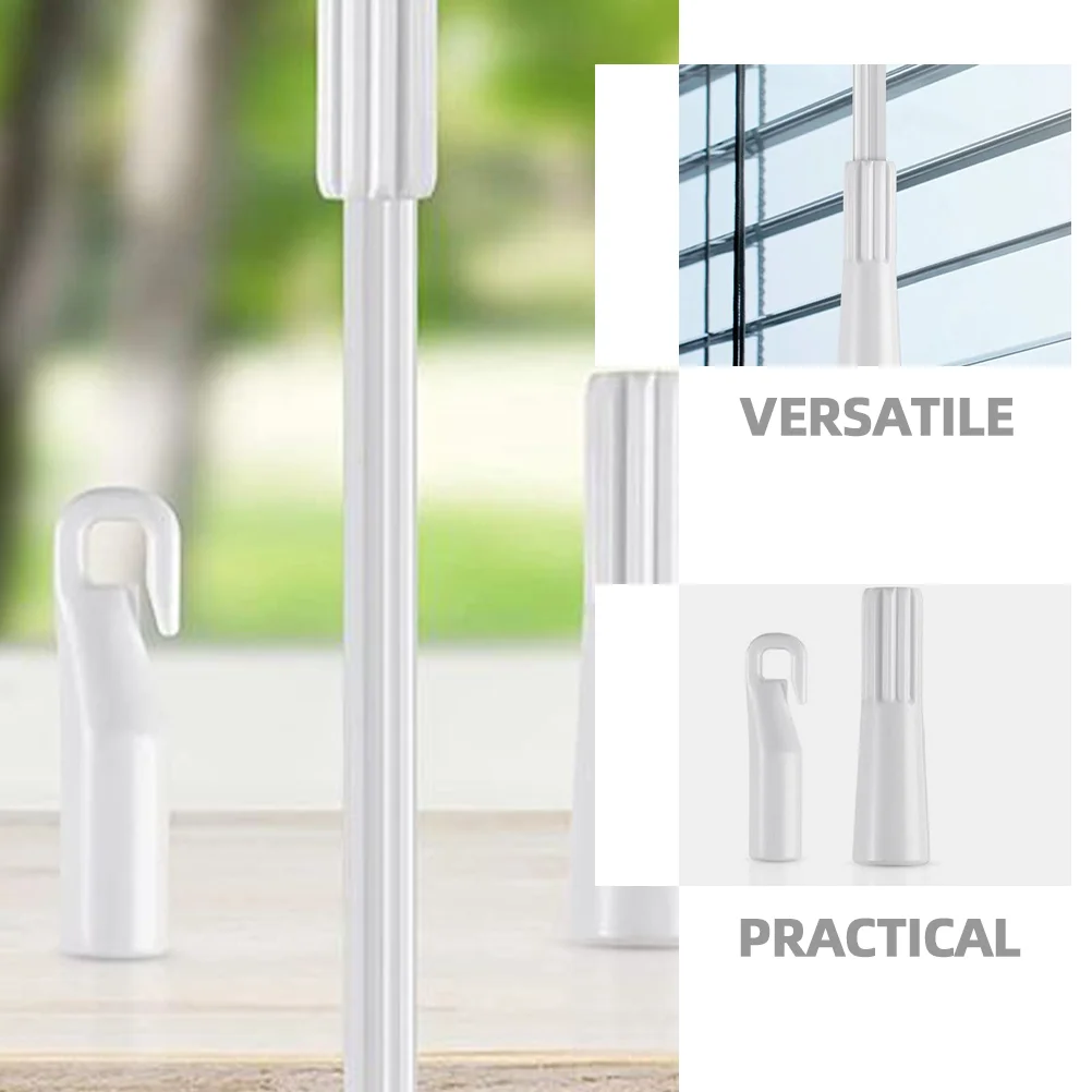 2Pcs Aluminum Alloy Curtain Pull Rods Replacement Blinds Blackout Tilt Drapery Parts Storage Hooks Easy Sturdy Smooth 6