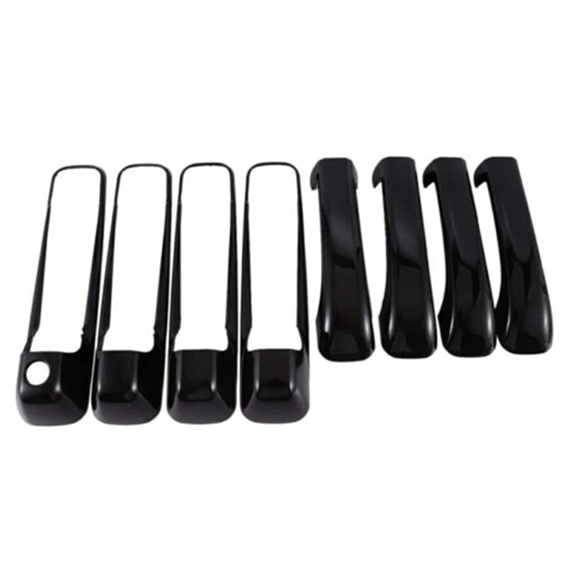 

Крышка дверной ручки для пикапа Dodge Ram 1500 2500 3500 09-18 аксессуары для стайлинга автомобиля снаружи ярко-черный 8 шт.