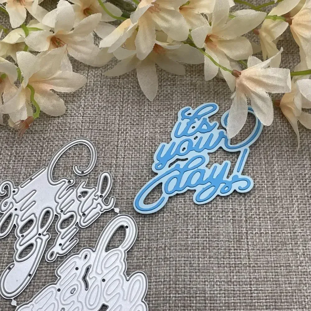 �It's your day letter“ Metall-Stanzformen, Schablonen für DIY-Scrapbooking, dekorative Handarbeit, Stanzformen, Vorlagenformen