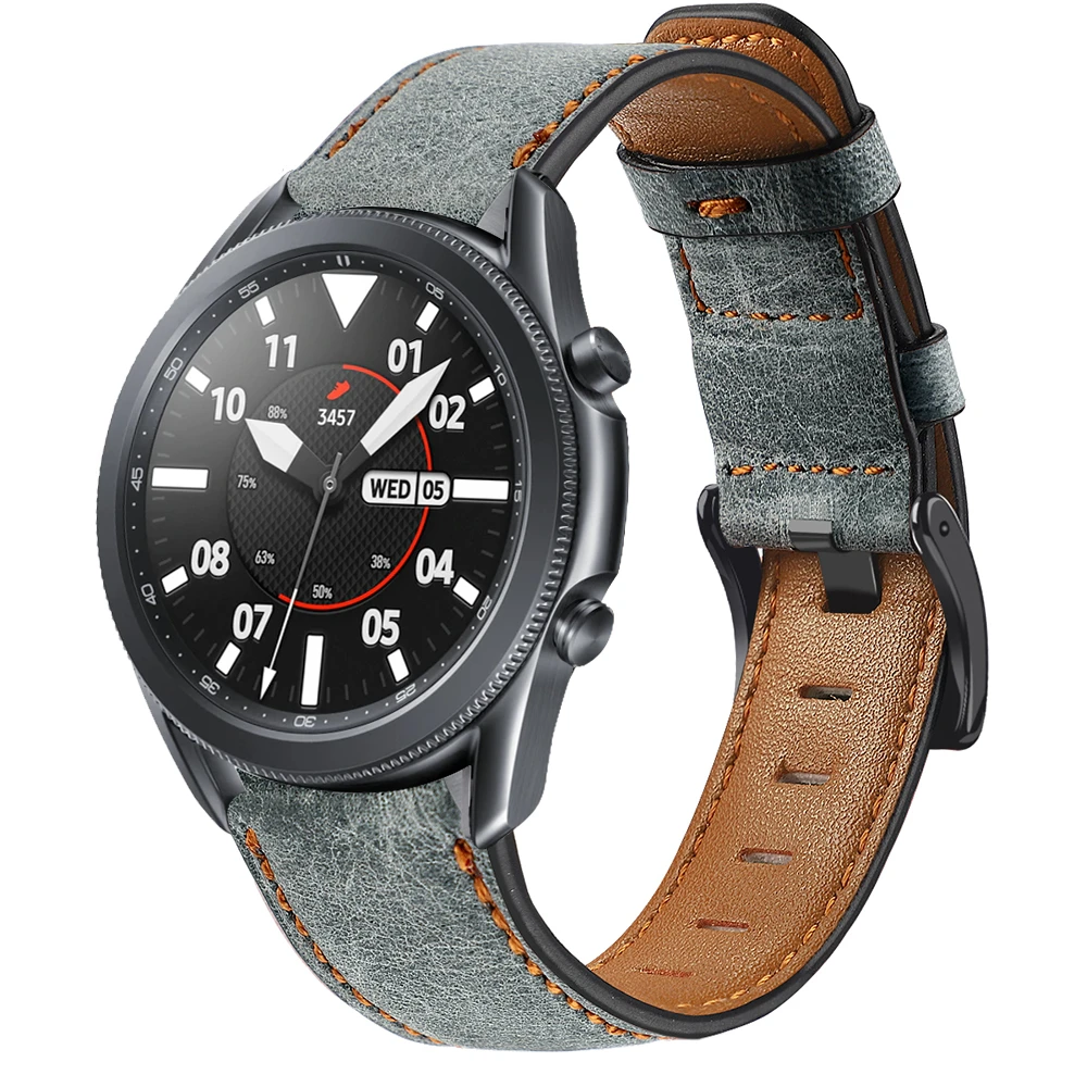 Retro Leather Band For Samsung Galaxy watch 4/Classic/46mm/42/Active 2
