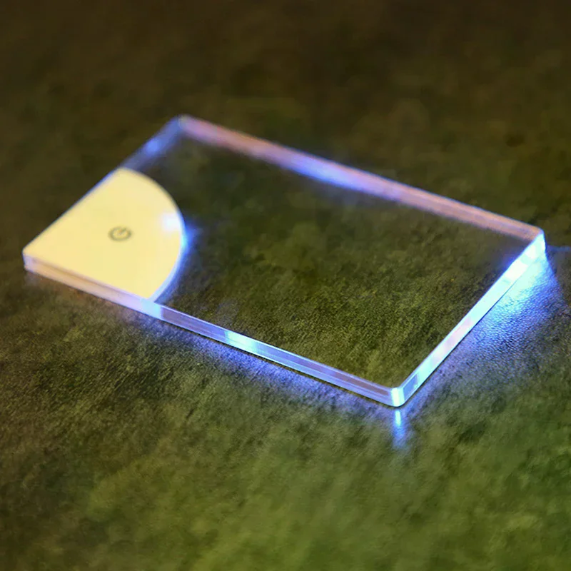 1pc 배터리 Diy 선물 남자친구 아크릴 빛나는 비즈니스 투명 고품질 내구성 있는 소재 설치가 용이함