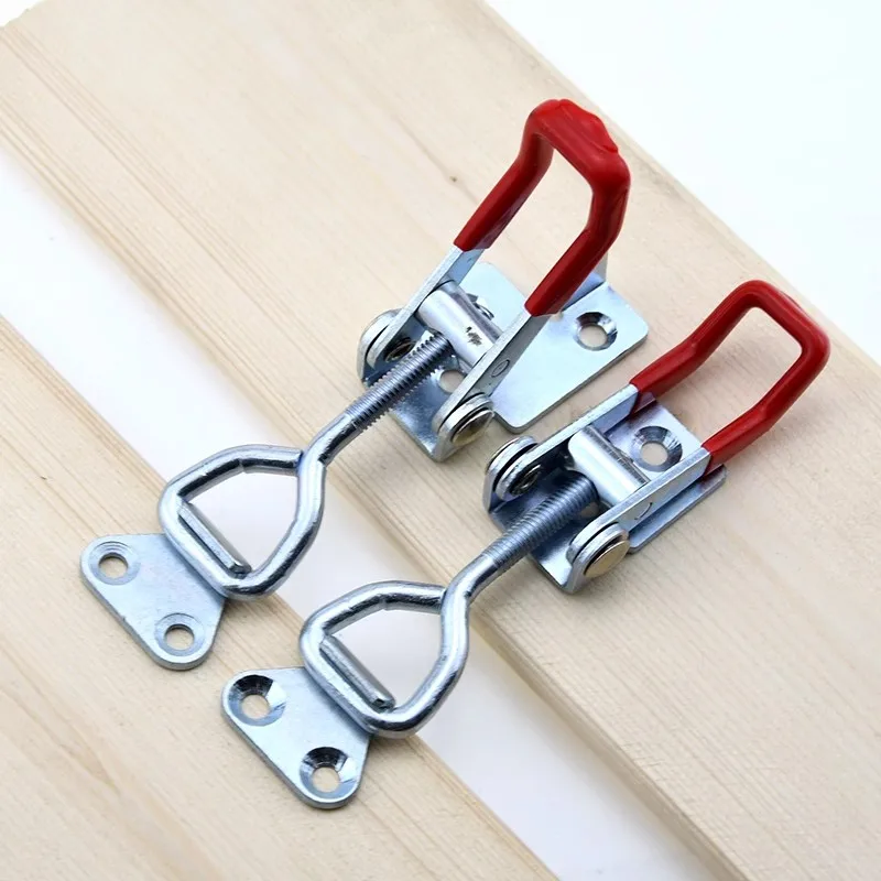 4/8pcs Adjustable Toolbox Case Metal Toggle Latch Catch Clasp Quick Release Clamp Anti-Slip Push Pull Toggle Clamp Tools Toggle Latches