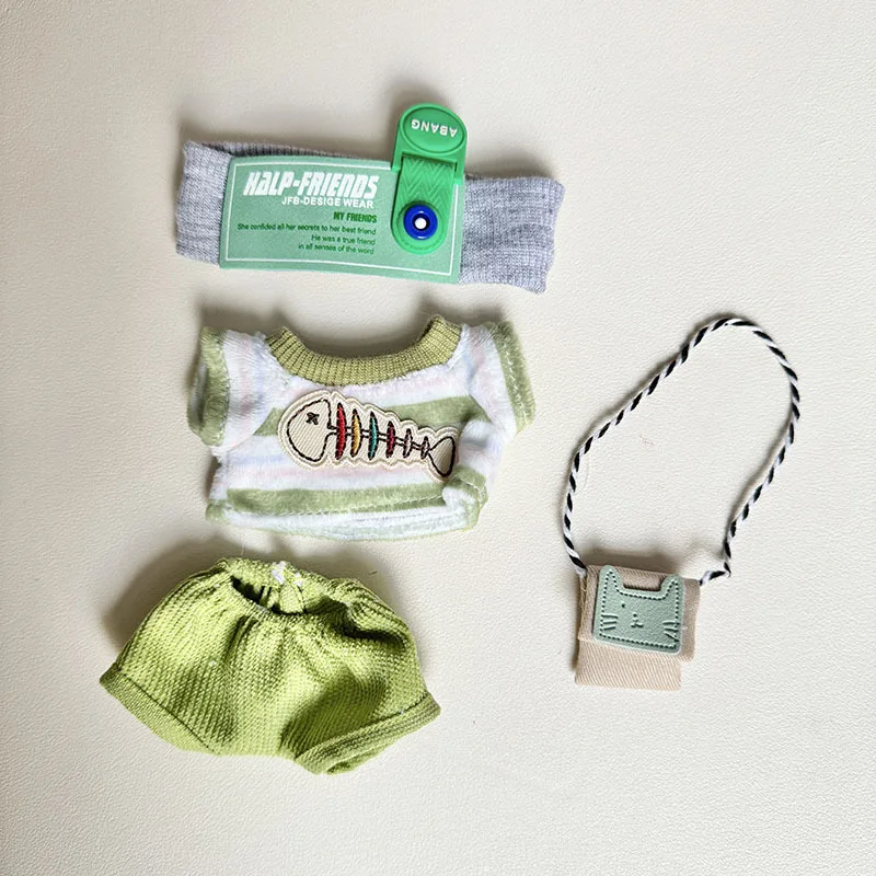 Labubu I II Idol Dolls Clothes Kawaii Green Outfit with Bag Accessories Korea Kpop Doll Clothing Mini Plush Doll Universal 20 Saccc2dc6bd4a4ce2863cfe0117aa5e1cr