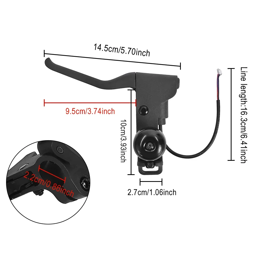 Universal Bremshebel Griff mit Glocke für Ninebot F20 F30 F2Plus Max G30 Für Xiaomi M365 Elektrische Roller Glatte Brems Griff – Detail 14