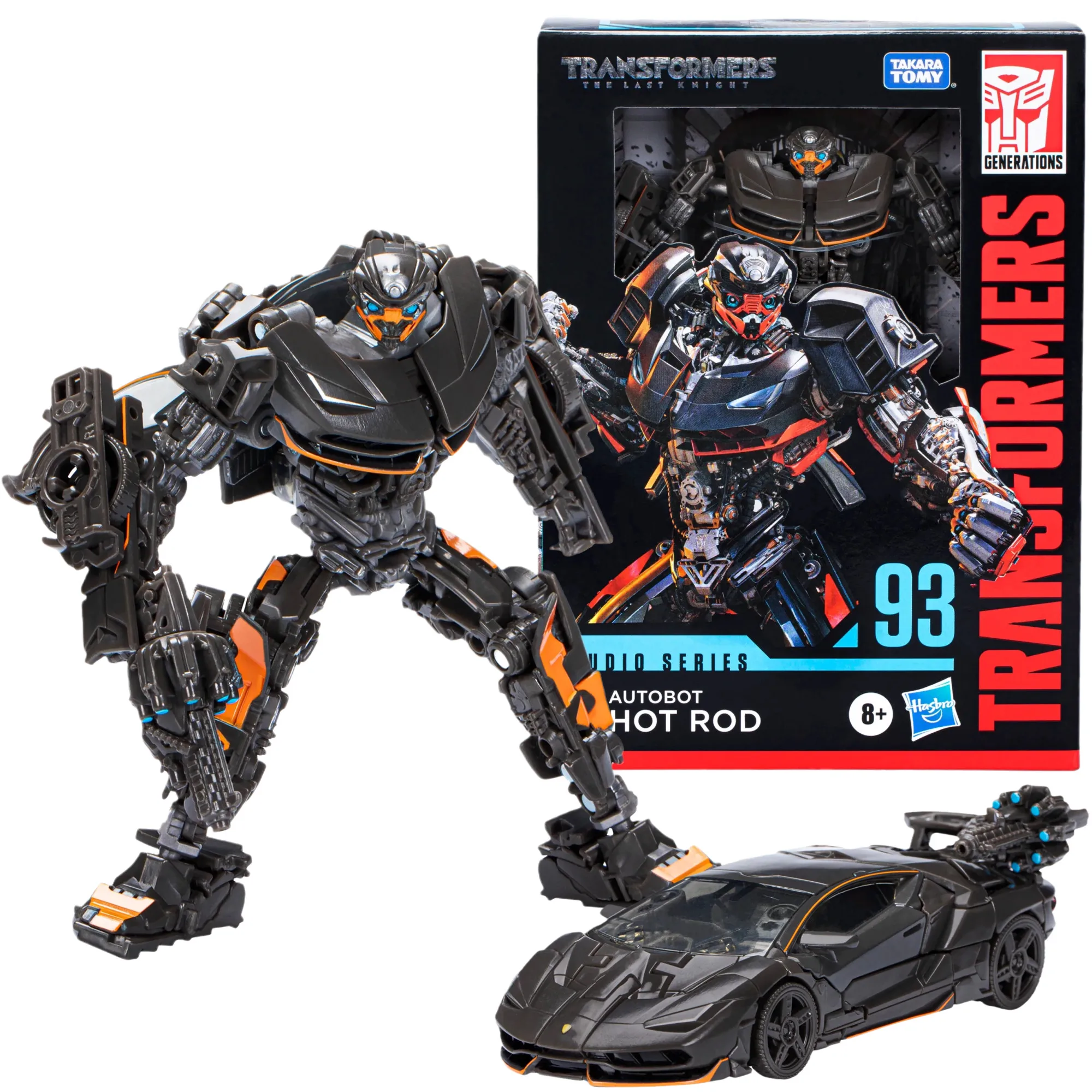 

In Stock Hasbro Transformers Toys Studio Series 93 Deluxe Class The Last Knight Autobot Hot Rod Action Figure Model Toy SS93