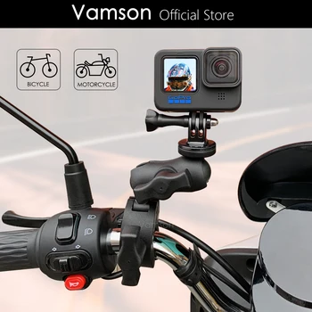 Vamson-고프로 11 10 9 8 용 오토바이 액세서리 홀더, 핸들 바 미러 마운트 자전거 브래킷, DJI OSMO insta360 액션 카메라 용