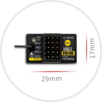 FLYSKY FGR4B Mini Récepteur 4 Canaux NB4 NB4PRO