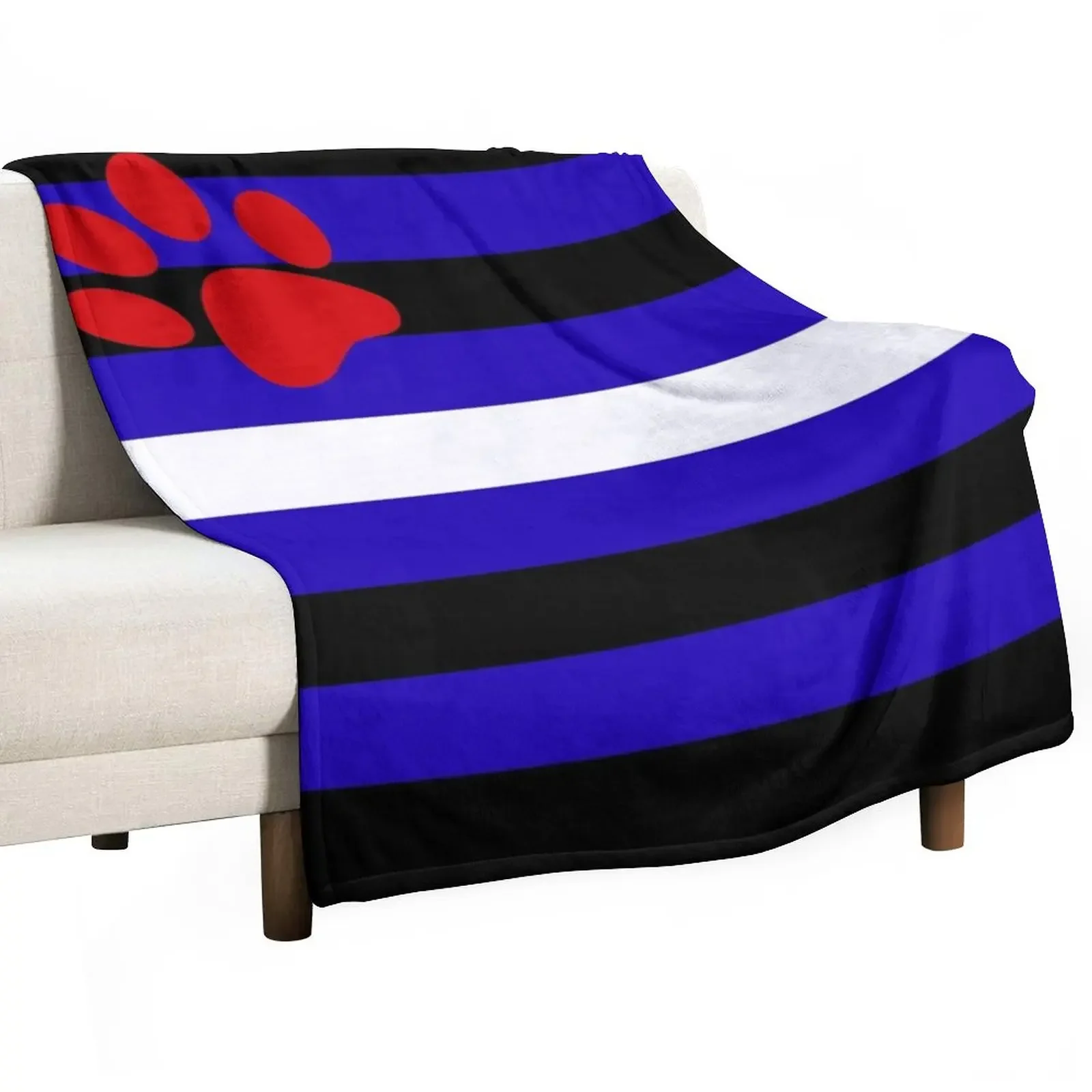 

Puppy Play Pride Flag (v.2) Throw Blanket Thin Hairy Blankets