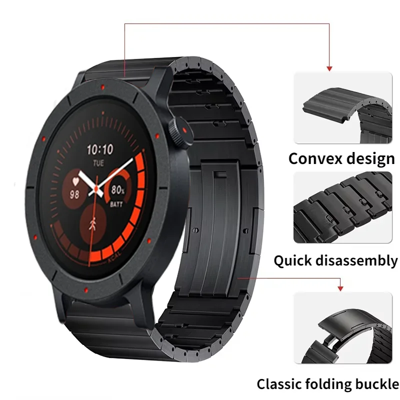 Premium 22mm Titanium Quick Release Watch Strap Bracelet