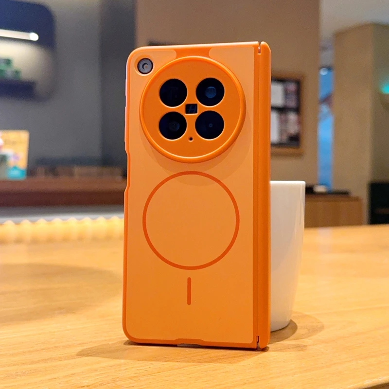 Magnetic Wireless Charging Matte Case with Double Hinge