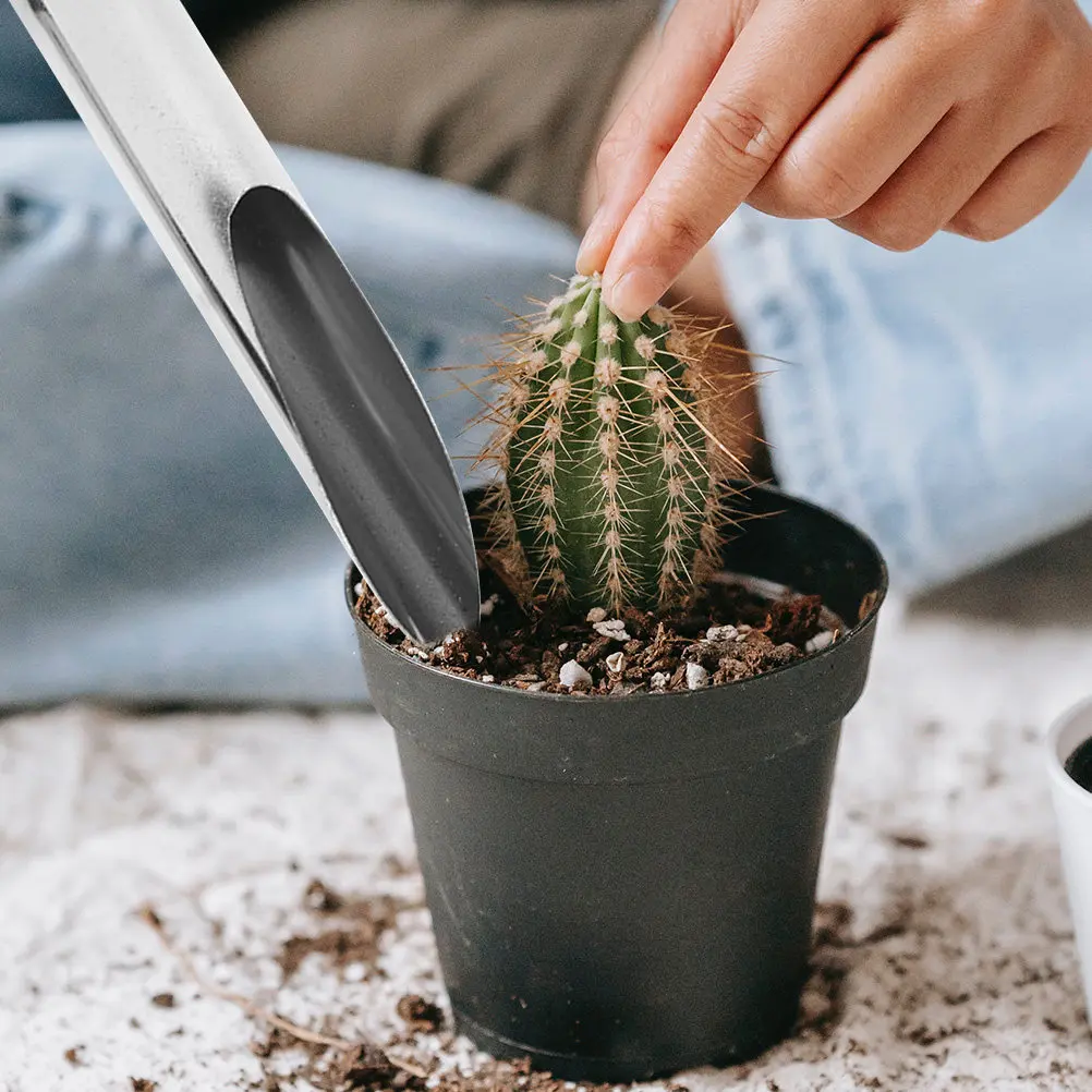 스테인레스 스틸 정원용 삽, 가벼운 휴대용 손삽, 분재 흙 파기, 제초, 심기 도구