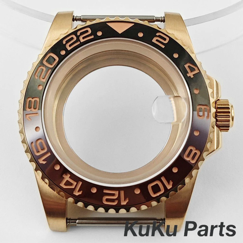 Luxury Rose Gold Men's Watch Case - 40mm, 100m Waterproof, YACHT-MASTER Design
