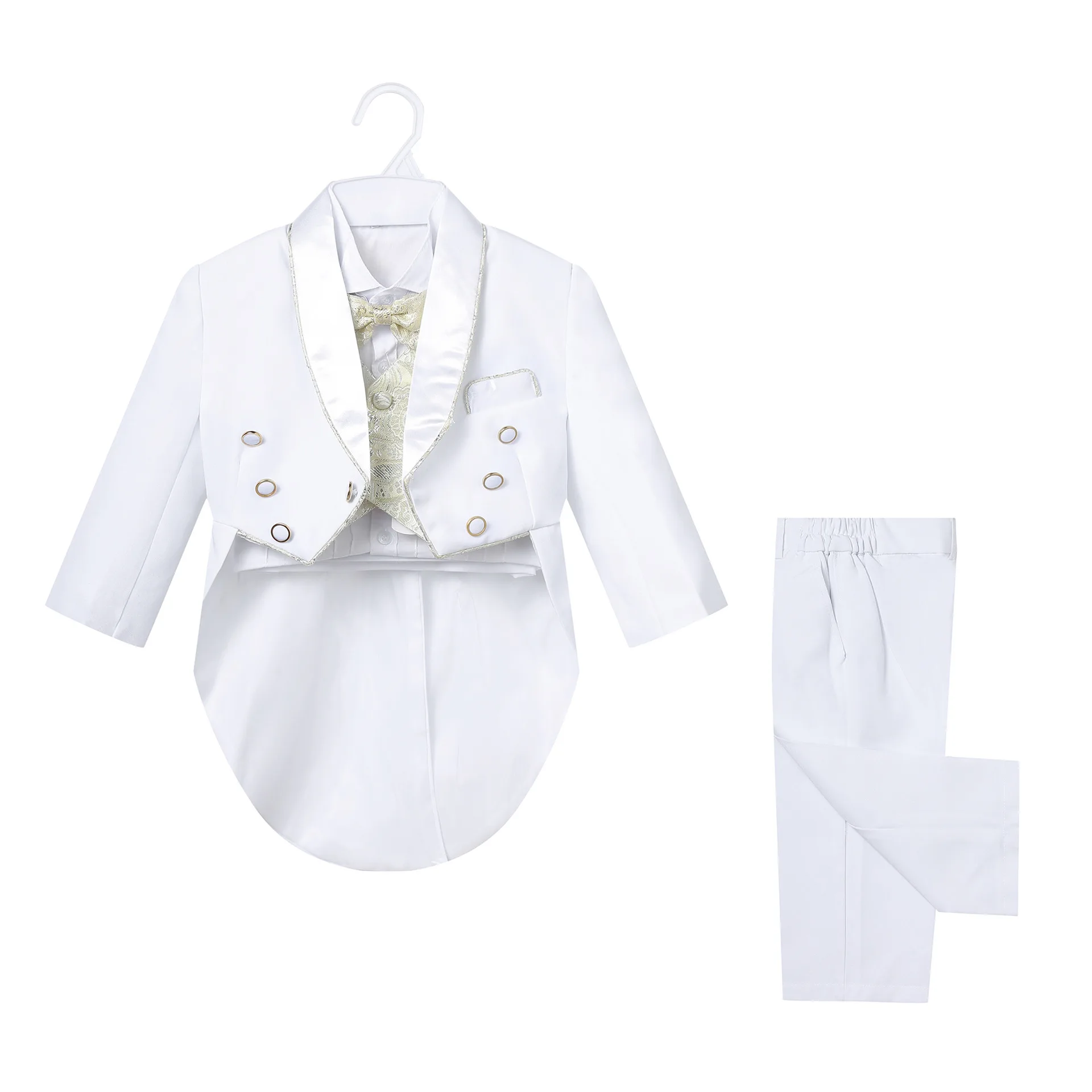Children's Clothes SET Little Boy Tuxedo/Baby Boy Clothes/Gentleman Bowtie Baby Boys 5-piece Suit Set 931A